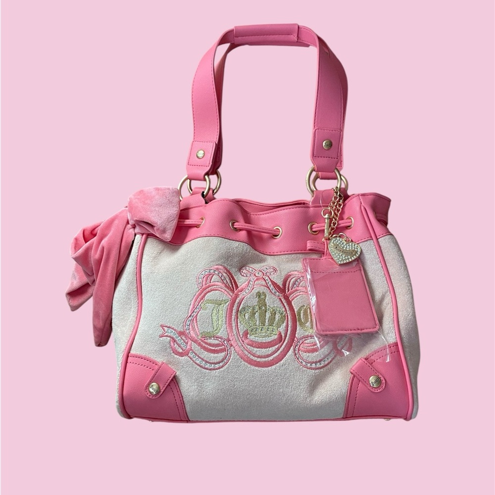 Juicy Couture Pink and Cream Shoulder Bag